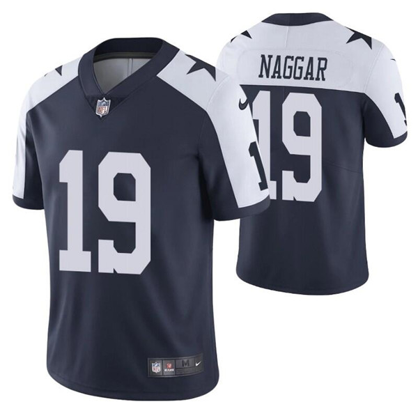 Men's Dallas Cowboys #19 Chris Naggar Navy/White Vapor Limited Stitched Jersey